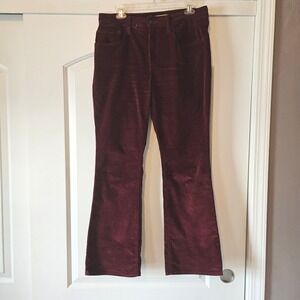 Levi's 725 High Rise Bootcut Corduroy Pants Womens Size 30 Burgundy Academia